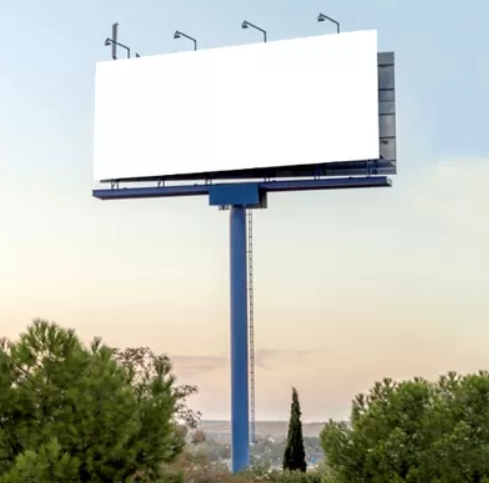 Highway Billboard Support Pole