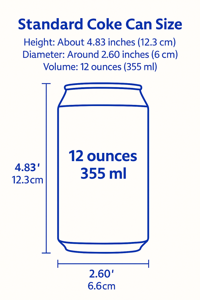 Standard Coke Can Size Height, Diameter, and Volume